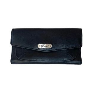 Black Fossil Leather Wallet